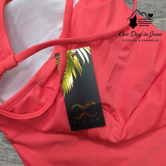 Bikinx Plus Size V Neck Strappy Back Bikini Swimsuit Size XXL - Picture 3 of 6